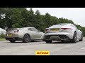 Nissan GT-R versus Jaguar F-Type R AWD Coupé Drag Race