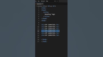 Heading Tags in HTML...  #html #htmltutorial #viral 🔥