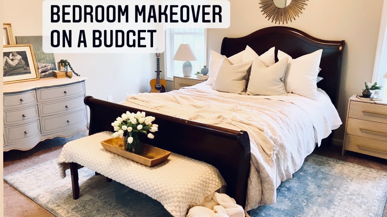 DIY MASTER Bedroom MAKEOVER on BUDGET – Ikea Nightstands Hack – Painting Furniture -Decorating IDEAS