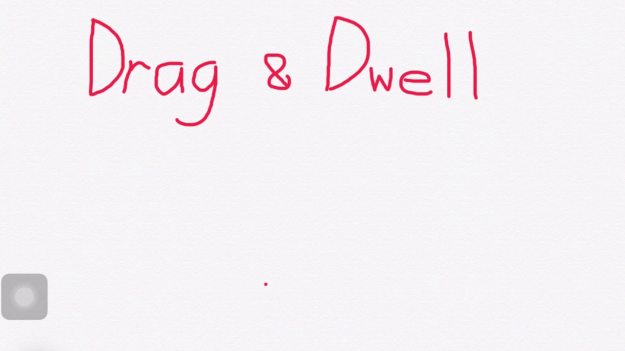 Using dwell selection to drag on the iPad Using dwell selection to drag on the iPad