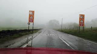 Rainy Day Driving Around Macclesfield, English Countryside 4K