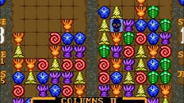 Columns II: The Voyage Through Time (Sega 1990)  Attract Mode 60fps