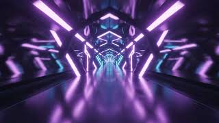 Infinite Abstract Neon Corridor Illuminated Loop Video [4K]
