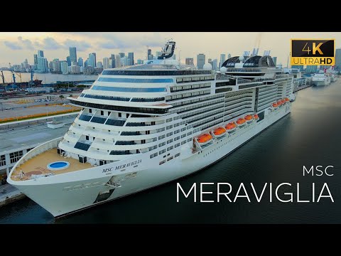 MSC Meraviglia Cruise Ship | Beautiful Drone Scenes - 4k