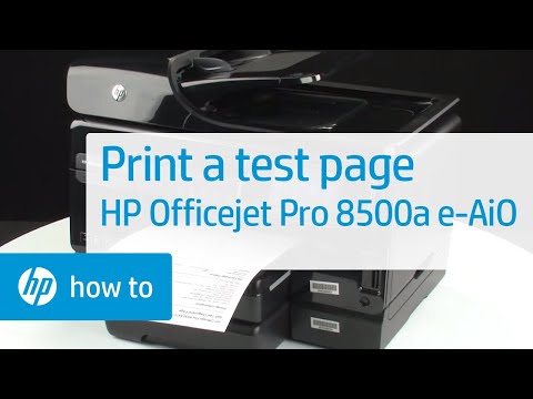 Printing a Test Page | HP Officejet Pro 8500a Plus Premium e-All-in-One Printer (A910n) | HP