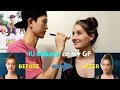 Korean Boyfriend Does My Makeup! "호텔 델루나 아이유 메이크업" 미국여친한테 해줬습니다! [International couple]