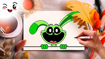 How To Draw Hoppy Hopscotch face | Poppy Playtime Chapter 3 | Easy Drawing