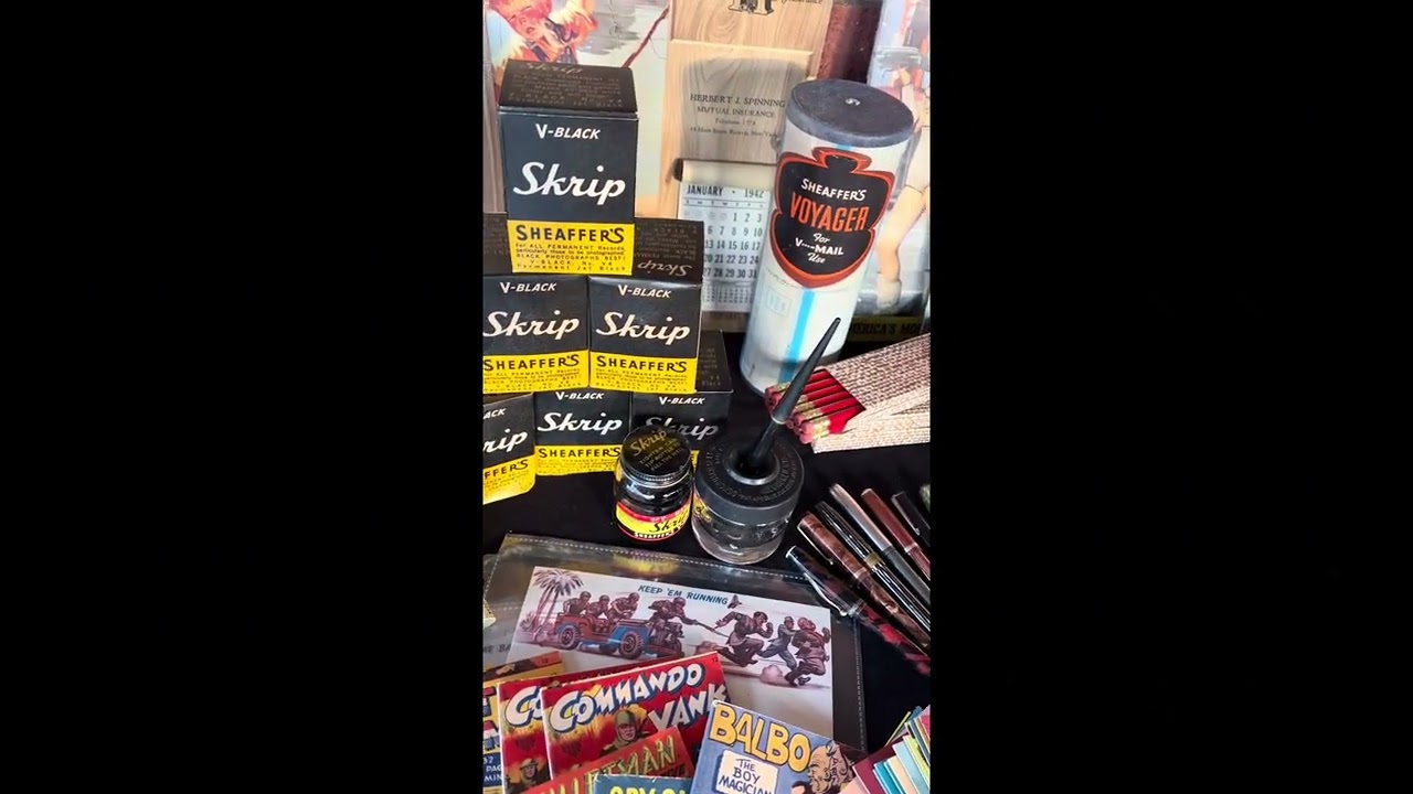 Original WWII GI Post Exchange Personal Kit Items/ Free Time and V-Mail! 