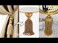 2020 TASSEL SIDE TABLE! FAKING HIGH END ROOM DECOR ON A BUDGET!