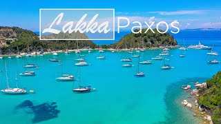 Lakka bay &amp; Lakka Beach, Paxos island, Greece. Лакка, остров Паксос, Греция.