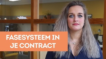 Het fase-systeem in je contract - Werkplan