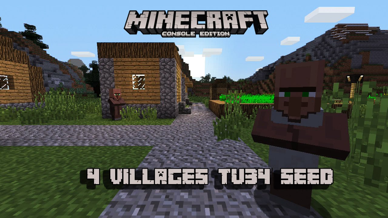TU34: 4 Villages seed for PS3/XB360 Minecraft