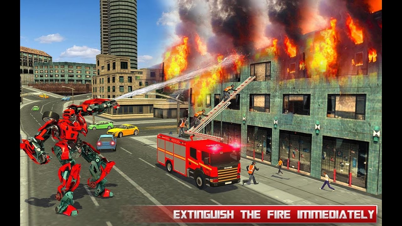 Fire Truck Real Robot Transformation: Robot Wars (By Roadster Inc) Android Gameplay HD