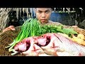 Wilderness life food yummy cooking big fish recipe  cooking skill wilderness life food