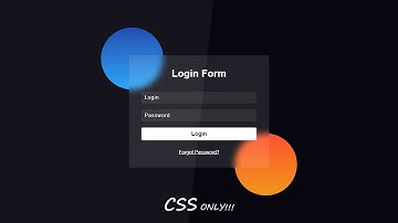 Glass Login Form | Responsive Login Form HTML CSS