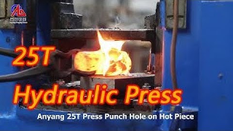 how to do: press punch hole on hot pieces or hammers