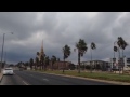 Storm clouds move through bayfront