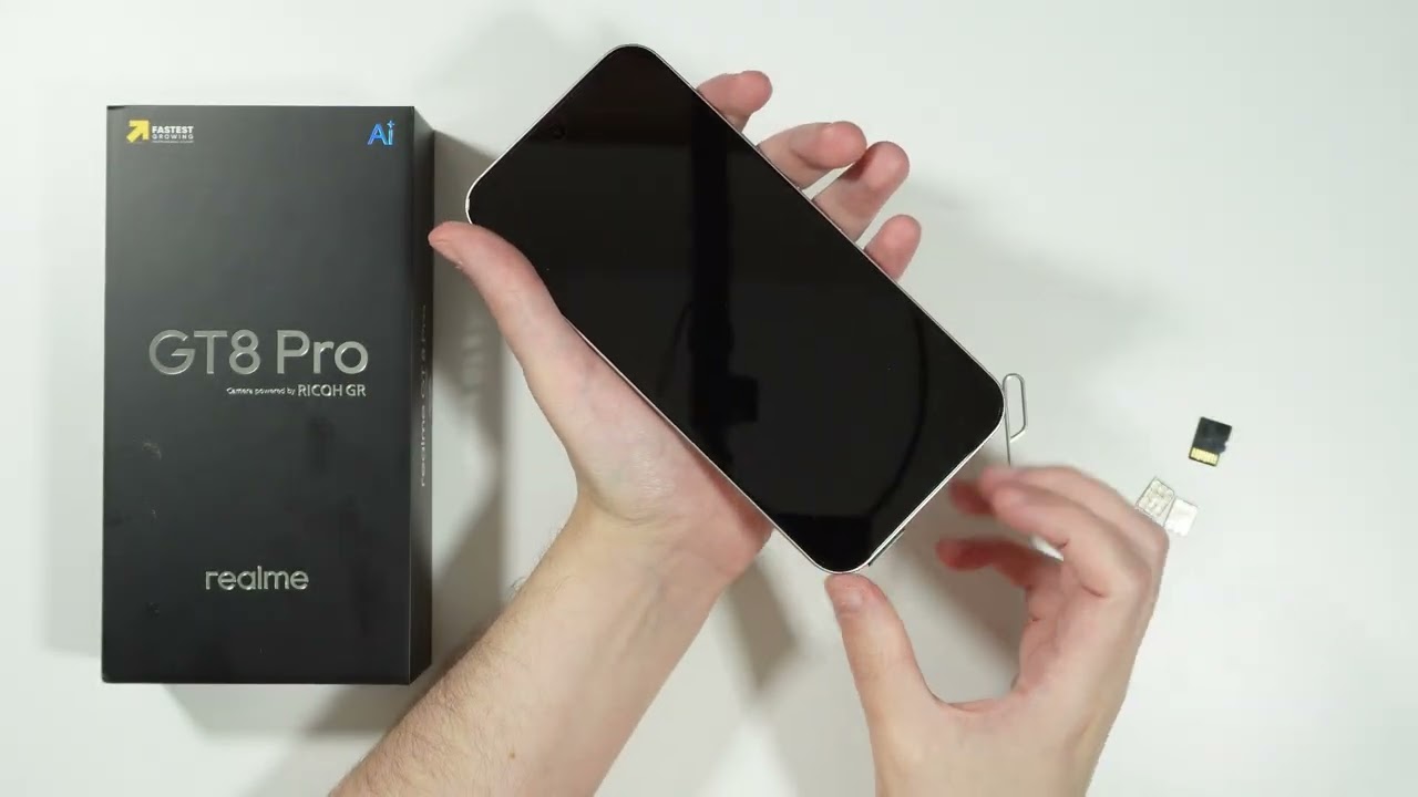 Realme GT 8 Pro: Как открыть слот для SIM-карты (извлечь лоток для SIM-карты)