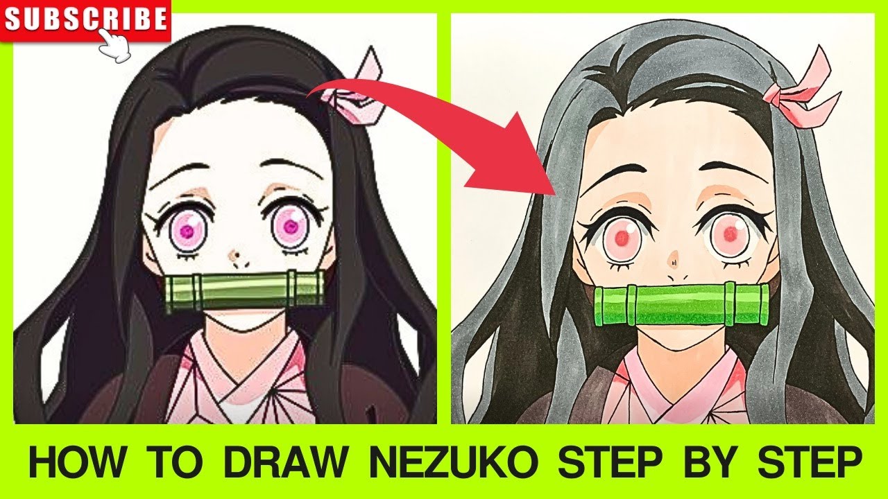 Speed drawing How To Draw Kamado Nezuko From Demon Slayer Tutorial ...