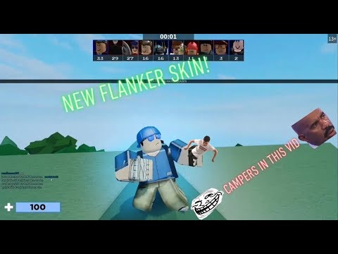 Flanker Skin Gameplay Campers Roblox Arsenal Youtube