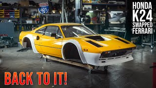 Honda-Swapped Ferrari: The Grind Before It Roars to Life