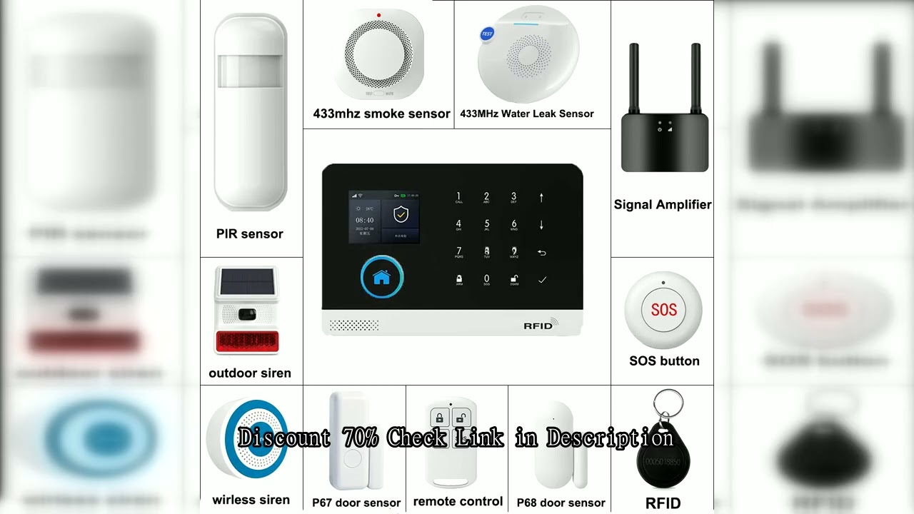 Smart Home Tuya GSM Alarm System 4G Wifi System for House Security Wireless with Door Sensor Smart L
