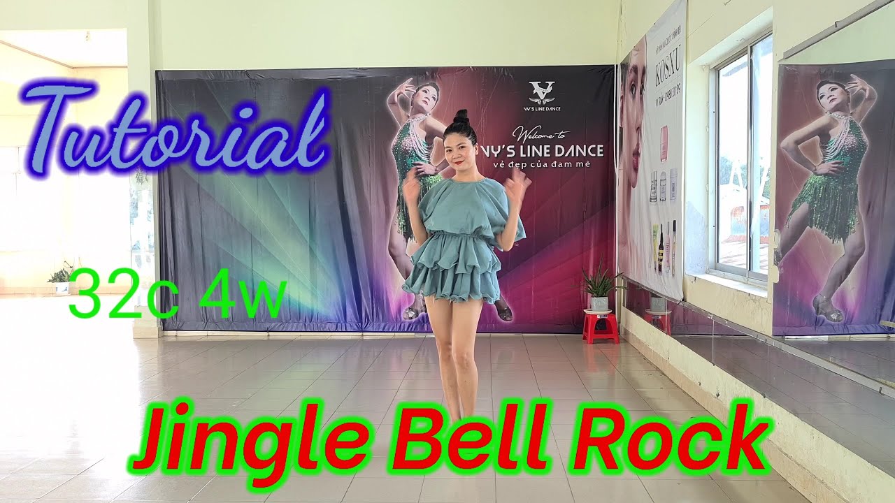 Jingle Bell Rock Tutorial Line Dance (Beginner) - Vy's Linedance - YouTube