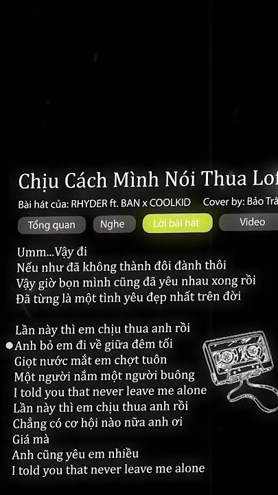 Chịu Cách Mình Nói Thua Lofi || dành cho các bạn || cover:Bảo Trân || #trending #ytshorts #tiktok