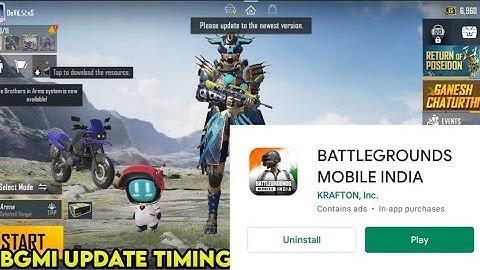 BGMI 1.6 UPDATE TODAY| BATTLEGROUNDS MOBILE INDIA 1.6 UPDATE TIMING |PLEASE UPDATE TO NEWEST VERSION