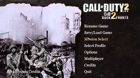 CoD2 B2F Back2Fronts updated main menu (work in progress)