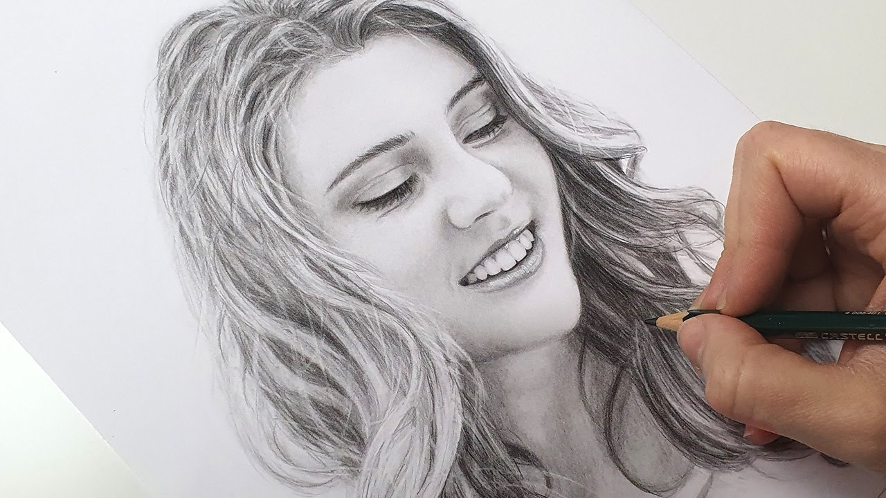 Drawing A Portrait With Graphite Pencils Emmy Kalia Youtube