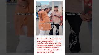 “WhatsApp University Exposed 😳 | Cow Milk DNA Myth Busted On Camera!”