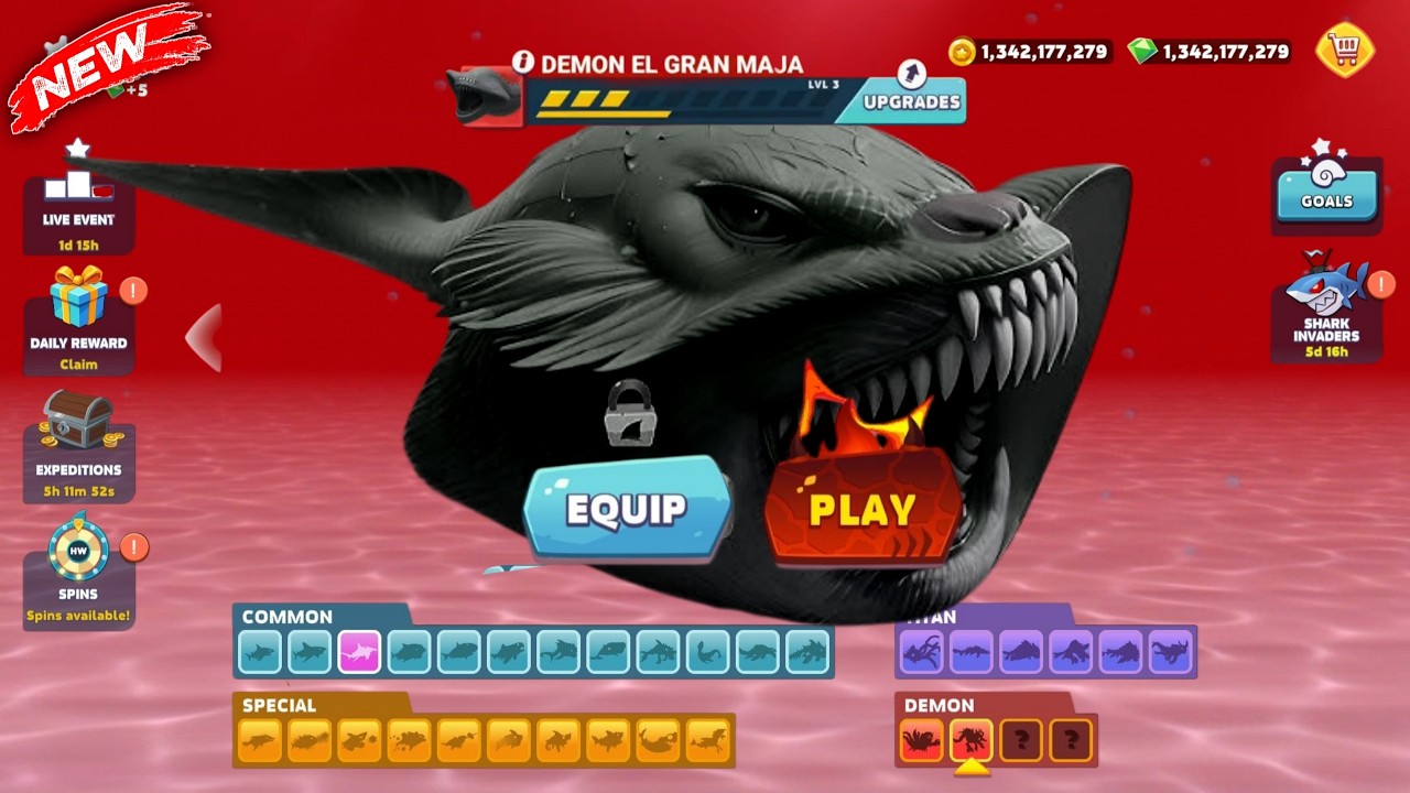 MAX UNLOCK! Hungry Shark Evolution - All 28 Sharks & El Gran Maja ...