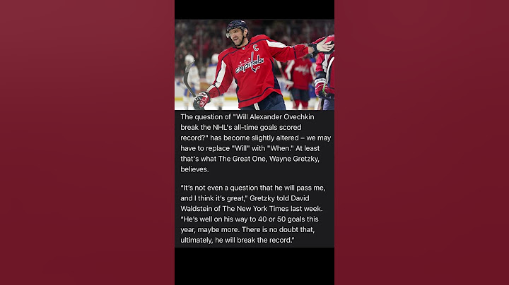 Gretzky: 'Not even a question' Ovechkin will become NHL's all-time leading goal scorer#nhl #shorts