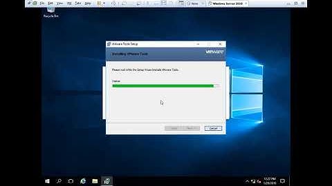 VMware tools install server 2016
