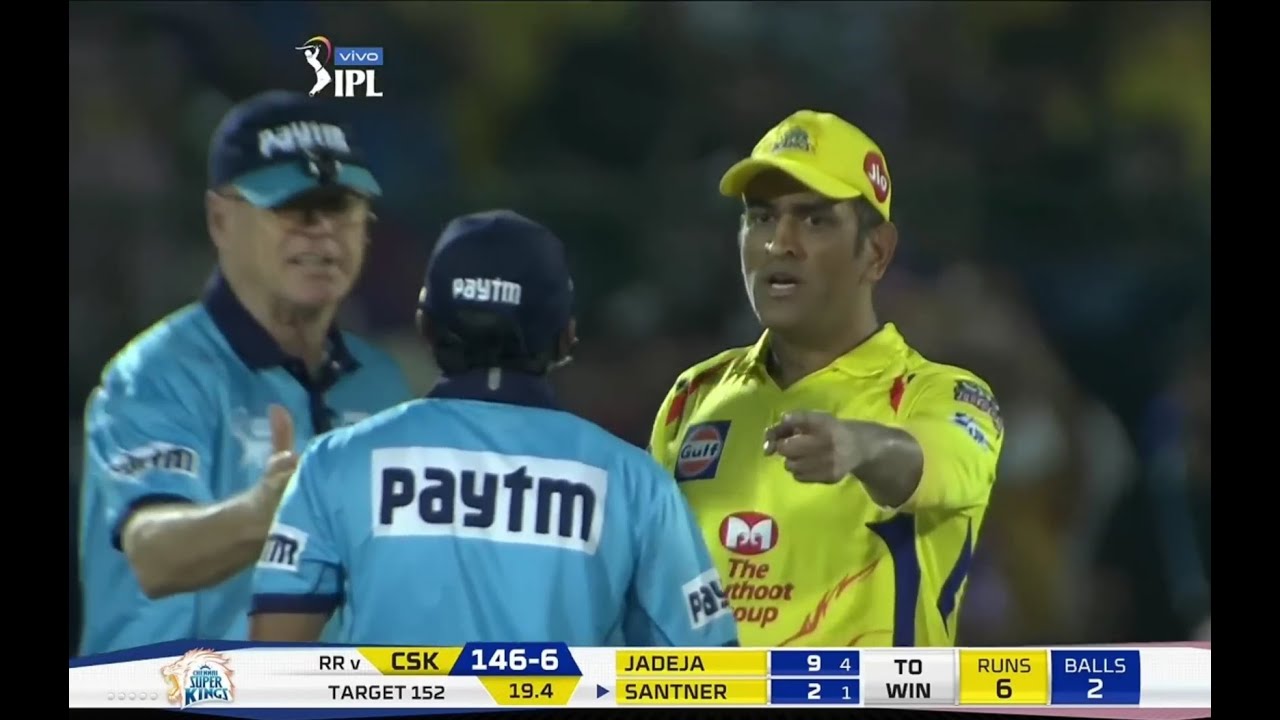 IPL 2019 CSK VS RR| Ms Dhoni Angry😡