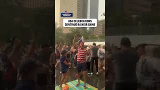 USA fans soaking To Celebrate USA Win Over Paraguay In The Ongoing FIFA 2026 World Cup