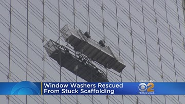 Window Washers Rescued From Stuck Scaffolding