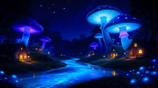 Fall Asleep Fast in a Glowing Mushroom Forest (No Ads) • Healing Frequencies for Insomnia Relief