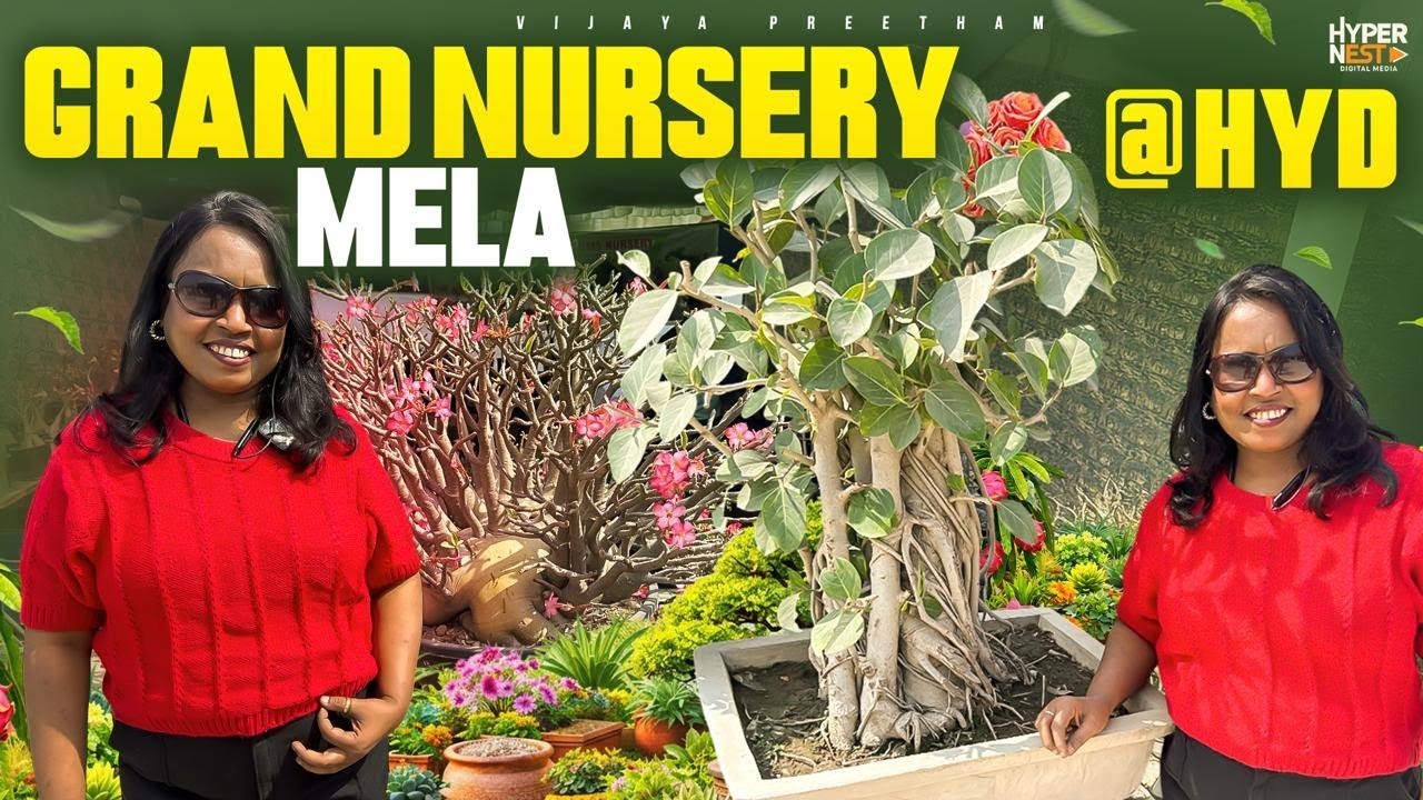 Hyderabad’s Biggest Nursery Mela 🌼🌱 | Rare Plants & Garden Tour | Vijaya Preetham
