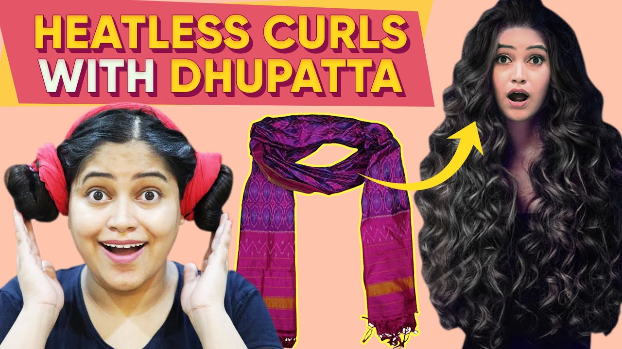 Testing Viral Heatless curls Hack 😱 It's working बिना Heat के बालों को Curlकरने का सबसे आसान तरीका