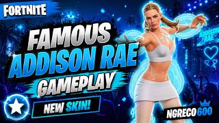NEW SKIN FAMOUS ADDISON RAE Victory Royale Gameplay in Fortnite!