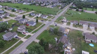 Drone footage of Bondurant aftermath