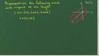 Reparametrising by arc length: the Helix