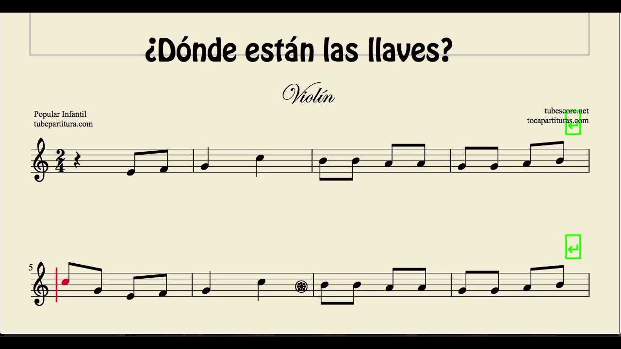 Donde Estan Las Notas En El Violin