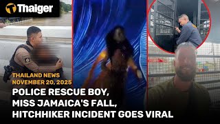 Download Lagu Thailand Nieuws: Politie redt jongen, Miss Jamaica valt, lifterincident gaat viraal MP3
