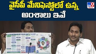 YSRCP Manifesto 2024 : వైసీపీ మేనిఫెస్టో లో ఉన్న అంశాలు ఇవే : CM Jagan - TV9