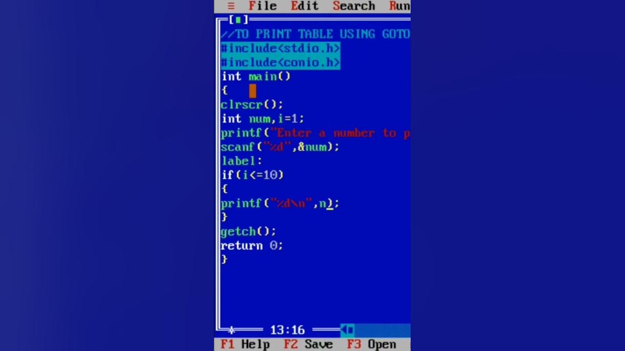 To print the table using the goto statement in C Programming - YouTube