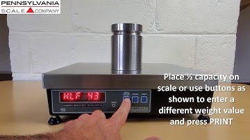 Pennsylvania Scale Company Model 7300 Quick Calibration