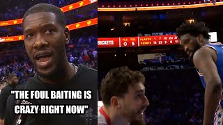 Rockets Sick Of Joel Embiid Foul Baiting Then Embiid Stares Down Alperen Sengun